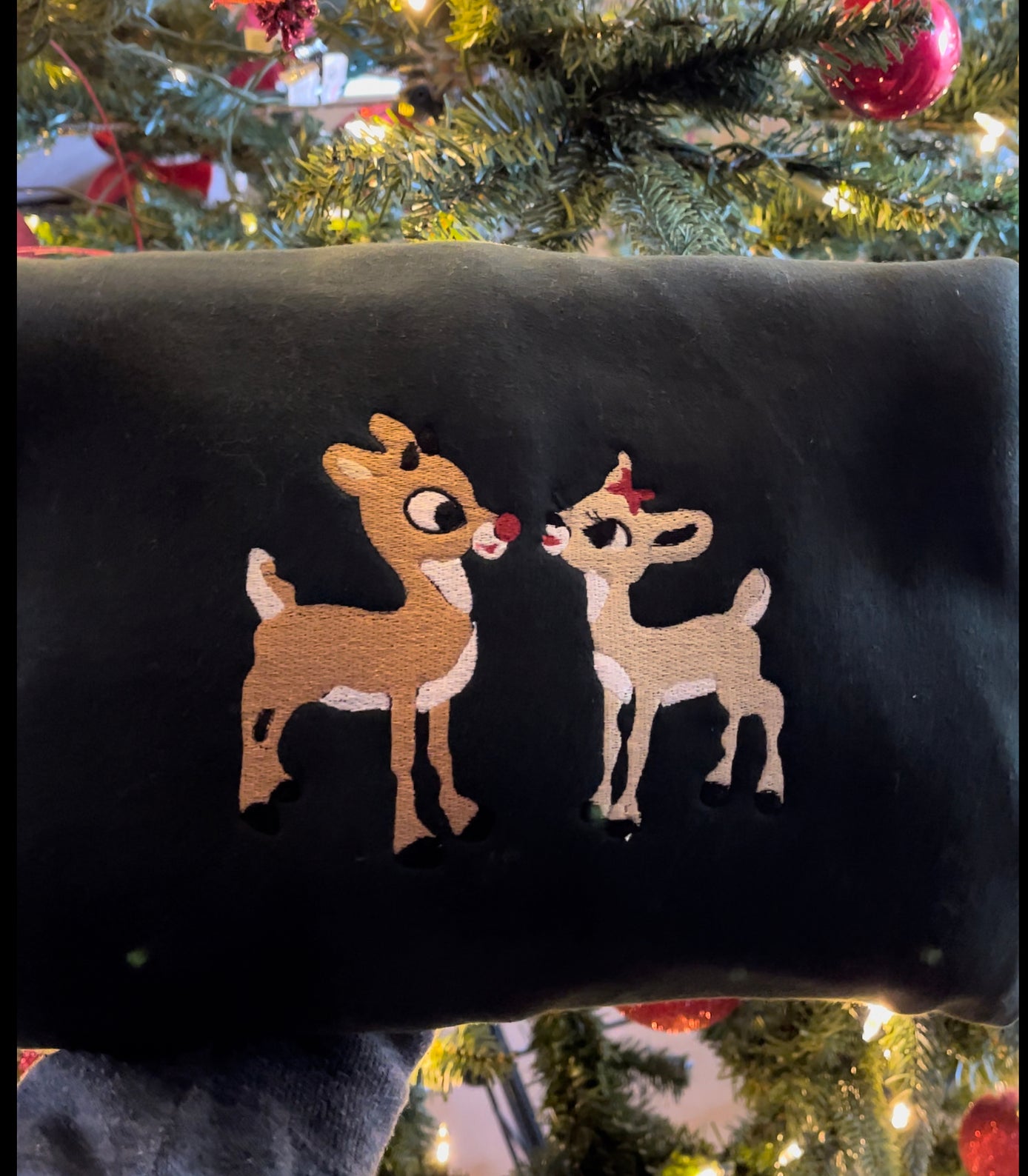 Reindeer Embroidered Sweater