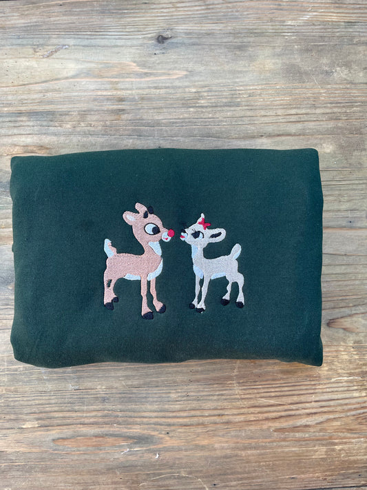 Reindeer Embroidered Sweater