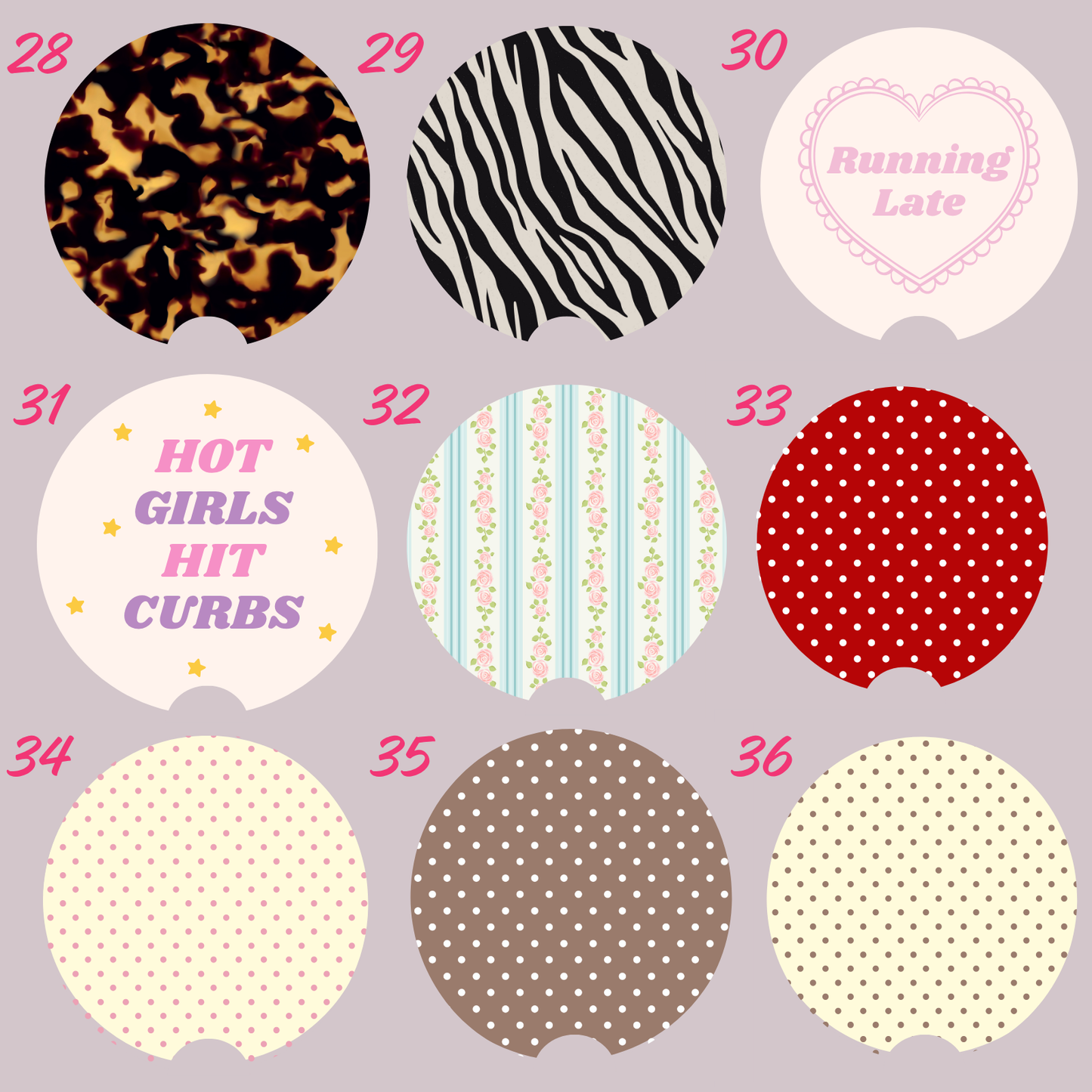 Car Coasters - MIX AND MATCH